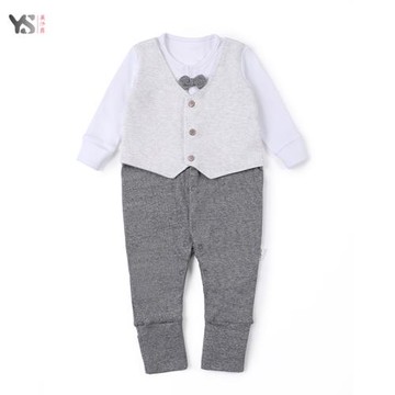 生日春秋裝童裝男寶寶男嬰周歲百天滿月禮服兩穿0-1周歲宴會裝