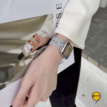 環保樹脂款錶帶 蘋果錶帶 適用於 Apple Watch 11 10 9 8 7 SE 女士錶帶 42mm 46mm