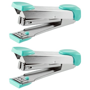 MAX 美克司 釘書機 HD-10 粉彩薄荷綠 - 辦公室用品 學生文具  2支