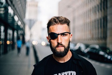 金屬齒輪實心眼罩，皮革眼罩，人眼罩，蛇眼罩，