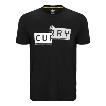 Under Armour Curry Logo T-shirt 'Black White'