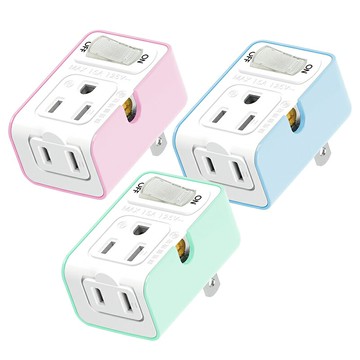 【iPlus+ 保護傘】1切2座3變2小壁插 PU-1123B