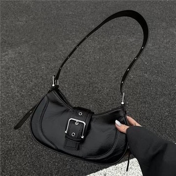 韓國ins包包女夏2025新款復古辣妹機車腋下包小眾百搭單肩斜挎包