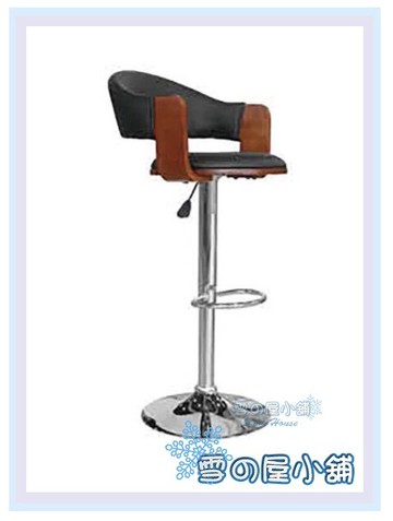╭☆雪之屋居家生活館☆╯R897-07 S2-52吧檯椅(曲木/黑皮)/櫃台椅/吧枱椅/造型椅/圓盤