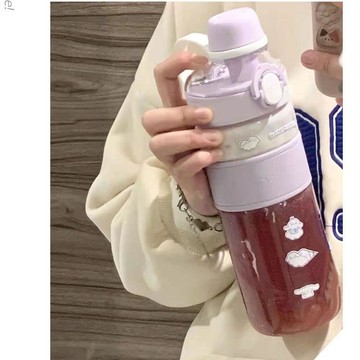 特價下殺👏雙飲大容量水杯夏季女生吸管塑料ins風運動高顏值網紅便攜太空杯