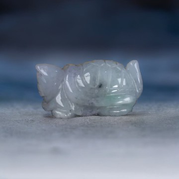 【吉祥‧長壽】烏雞飄花翡翠烏龜擺飾 | 天然緬甸翡翠A貨 | 送禮