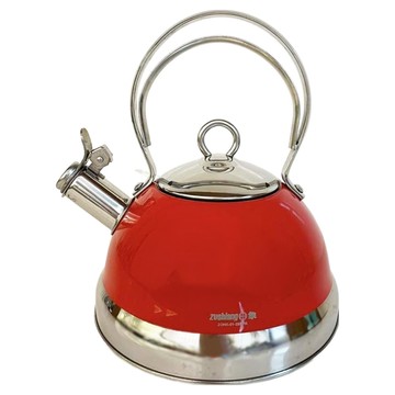 zushiang 日象 彤妍不鏽鋼鳴音壺  硃砂紅  1個  2.5L