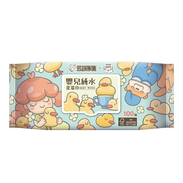 芳詩傳德 X Duga & Hook (厚款) 嬰兒純水柔濕巾/濕紙巾(加蓋) 100抽 X 24包 (箱購)