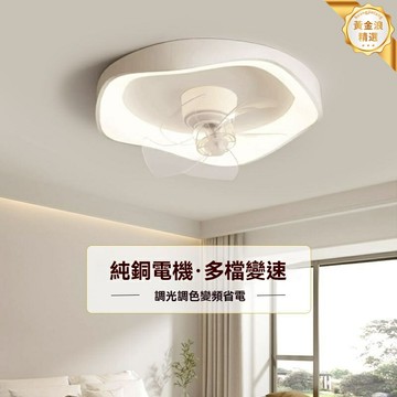 【360度靜音搖頭】風扇燈 吸頂燈 吊扇燈 臥室燈 餐廳燈 現代簡約 三色變光 遙控調檔 節能省電 四季通用
