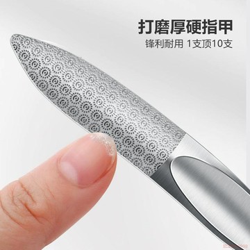 桃園出貨✨新款不鏽鋼指甲挫打磨條美甲專用二合一灰指甲拋光指甲銼刀修甲搓