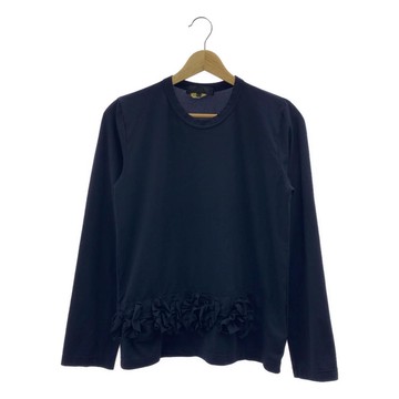 COMME des GARCONS  2014秋冬款 | 聚酯荷葉邊圓領上衣 | S碼 | 海軍藍 | 女款