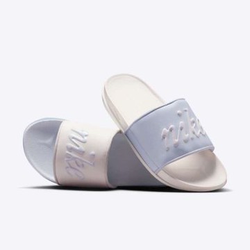 Nike W Offcourt Slide Mix FQ7646-103 女 涼拖鞋 休閒 軟底 海綿 白 藍紫