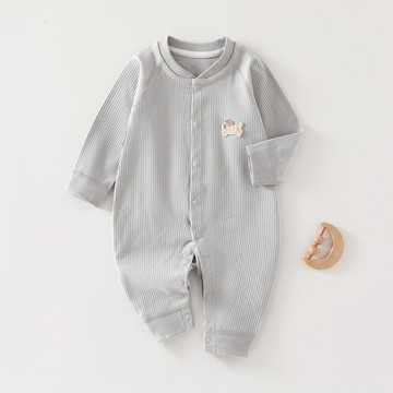 嬰兒連體衣春秋款全純棉無骨長袖哈衣新生兒長袖開春季裝寶寶衣服鑫弘-萌寶童裝可開發票