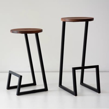 北歐鐵藝實木吧臺凳凳子創意個性輕奢酒吧高腳椅高腳凳吧椅吧臺椅