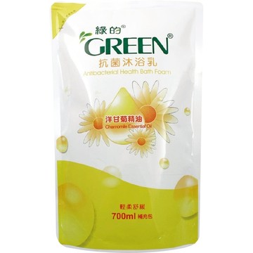 [家速配]綠的抗菌沐浴乳洋甘菊補充包