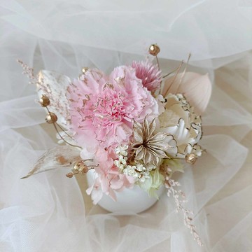 DIY材料包|畢業謝師禮物永生盆花桌花|線上教學影片線上課程七