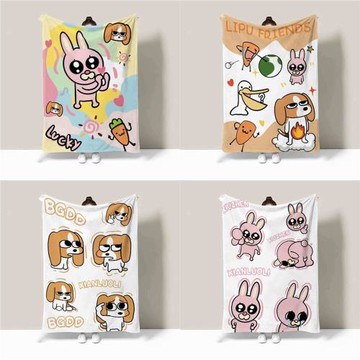 邪惡壞小狗午睡毯披肩小毯子臥室宿舍法蘭絨四季辦公室毛毯