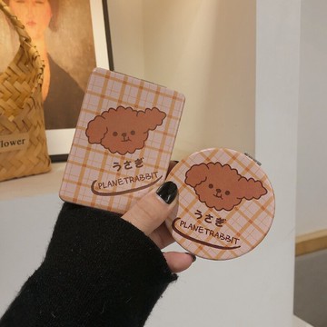 可愛雙面小鏡子女便攜隨身攜帶化妝鏡學生宿舍手持折疊翻蓋式小號