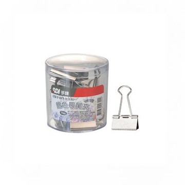 【SDI 手牌】32mm 銀色長尾夾 小幫手0A筒 12支入 / 筒 0234T-1