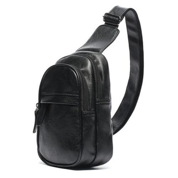 簡約皮包胸包男包新款潮流韓版PU軟皮百搭迷你小號單肩手機斜跨