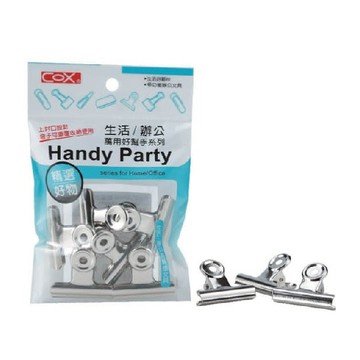 【COX 三燕】38mm 鍍鎳 鐵 圓票夾 12包/組 HD-038