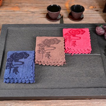 加厚茶巾中式茶布超強吸水復古純棉茶巾布禪意毛巾功夫茶具零配件