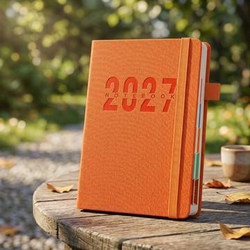 2027年曆手帳 A5綁帶日程本 羊年效率規劃 時間管理年計畫 每日辦公記事 可客製