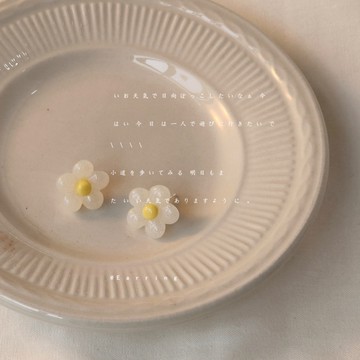 現貨  野菊花朵  925銀針 14K 韓國 東大門 耳釘