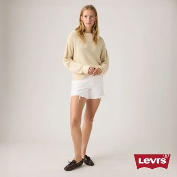 Levi s 牛仔短褲 高腰短褲 貓鬚短褲 女生短褲 白色短褲 女生牛仔褲 人氣新品