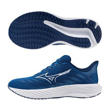 Mizuno 美津濃 慢跑鞋 童鞋 大童 女鞋 ENERZY RIDER Jr. 藍【運動世界】K1GC241601