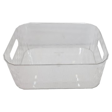 POLYWELL 寶利威爾 格紋收納盒 25 x 18 x 10cm 230g  透明  1個