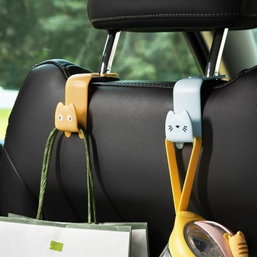 🚀隔日出🔥9.29🔥車用椅背掛勾 卡通座椅掛勾 後座頭枕掛勾 汽車收納掛勾 包包掛架 車內置物掛勾 多入組 購物袋