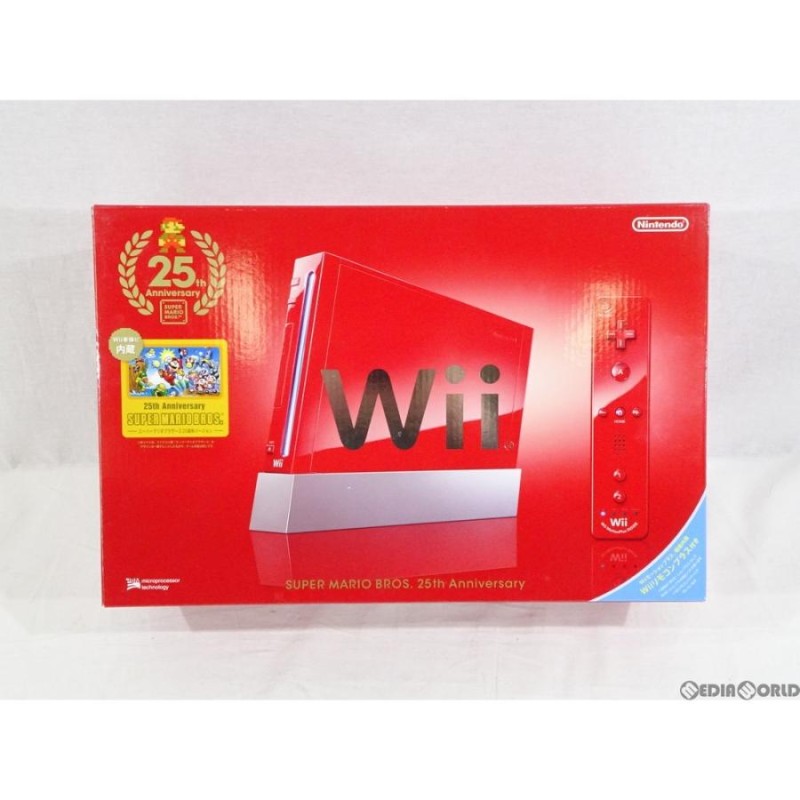 中古即納』{訳あり}{本体}{Wii}Wii (スーパーマリオ25周年仕様