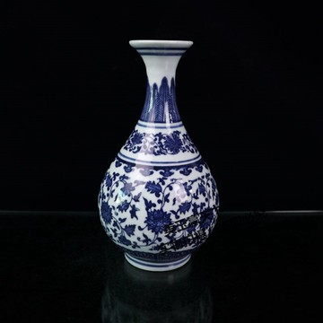 景德鎮陶瓷器仿古青花瓷中號花瓶中式家居裝飾酒柜客廳博古架擺件