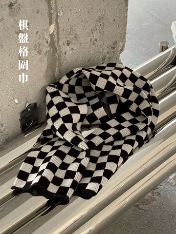 [1atm] 棋盤格圍巾