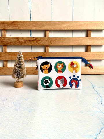 Q版貓咪五層小包 日本棉布製作 生日 畢業 交換禮物