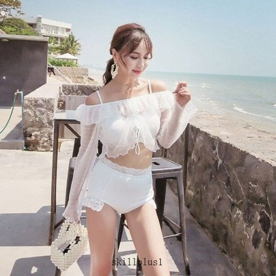 白ビキニ3点セット水着レディース代30代水着ホワイト姫系上下セットラッシュガードお洒落セパレート水着水着セット夏 通販 Lineポイント最大get Lineショッピング