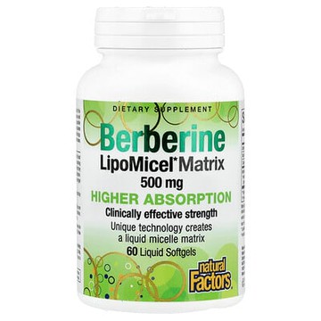 Natural Factors, Berberine LipoMicel Matrix，60 粒液體軟膠囊