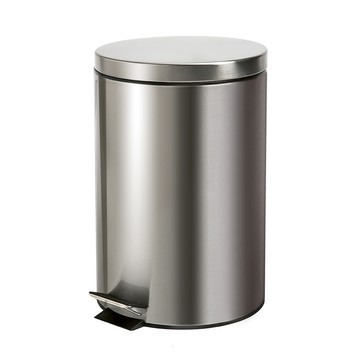 特力屋 圓型緩降垃圾桶12L 不鏽鋼