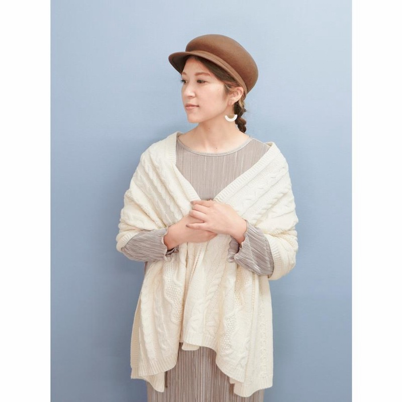 専用＜未使用品＞カシミヤ100%　LOFTY大判ストール　ひざ掛け　ブランケット ストール 大判 ニット ケーブル編み ふんわり ショール マフラー
