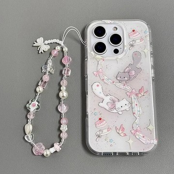 ins日韓可愛貓咪簡約卡通女適用於蘋果18 17plus手機殼iPhone16promax/15pro/13/12/11