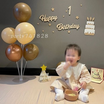 木質生日佈置【台灣快速出貨】1~100歲 A061 生日派對 背景 生日快樂 週歲佈置 慶生 嬰兒 抓周 收涎 周歲