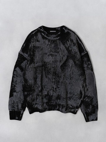 塗鴉針織衫 / 黑色 / F 尺寸 / 男女皆宜 / hundredclub / hellcatpunks / hrc-kn0001