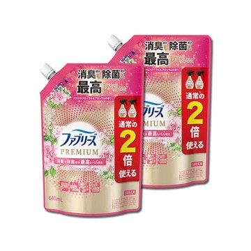 (2袋超值組)日本Febreze風倍清-高消臭力3D浸透織品除臭噴霧補充包640ml/袋-花香(粉邊)(衣物鞋靴除臭去味,寢具床墊地毯沙發窗簾適用)