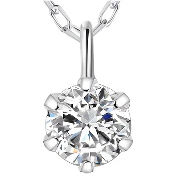 【小樂珠寶】10分鑽石項鍊鉑金PT閃亮0.10克拉