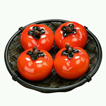 樹脂變色茶寵柿柿如意荔枝水果創意型變色茶寵