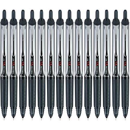 Pilot, Precise V5 RT Refillable ＆ Retractable Rolling Ball Pens, Extra Fine Point 0.5 mm, Black, Pack of 14