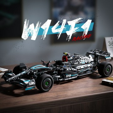 兼容樂高積木F1梅賽奔德馳斯方程式賽車模型跑車機械男孩拼裝玩具【益三和】可開發票