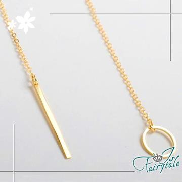 【伊飾童話】金屬串針＊簡約伸縮項鍊/金