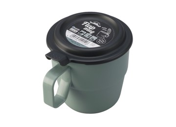日本製【Inomata】Flap mug方便馬克杯附蓋360ml 軍綠/ 1415